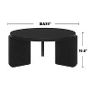 Kumasinova 27.25"/39" Round Solid Rubber Wood Coffee Table,Modern Center Table with Unique Leg Design,End Table for Living Room,Office,Black - 2 of 4