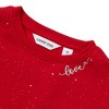 Lands' End Kids Crew Neck Embroidered Sweatshirt - 2 of 2