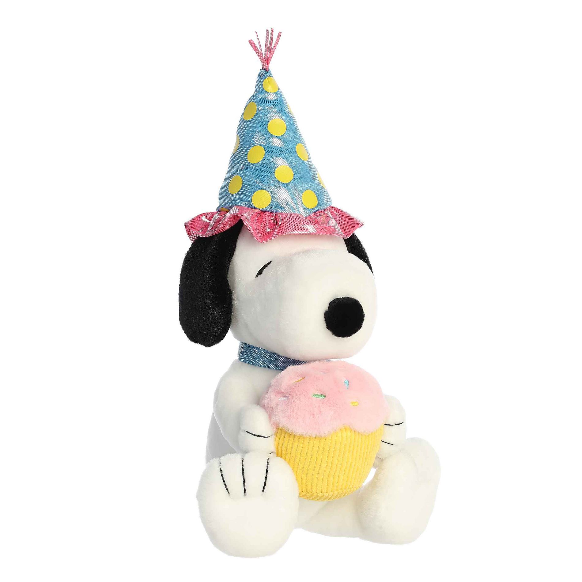 Aurora Medium Birthday Snoopy Peanuts Adorable Stuffed Animal White 12"