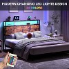 Adjustable Headboard for Full/Queen/King Size Bed with LED Lights, USB Ports & Outlets, Storage Shelf, Sturdy Design, Easy Assembly - 4 of 4