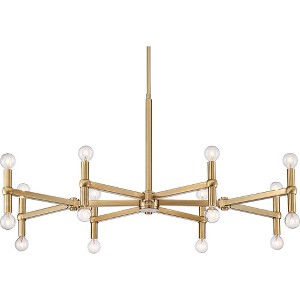 Possini Euro Design Marya Satin Brass Chandelier 37" Wide Modern 24-Light Fixture for Dining Room House Foyer Kitchen Island Entryway Bedroom Home - 1 of 4