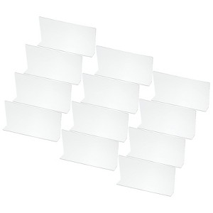 Unique Bargains Acrylic Smooth L-Shaped Bedroom Kitchen Office Shelf Divider 12 Pcs 11x1.57x4.7 Inch - 1 of 4