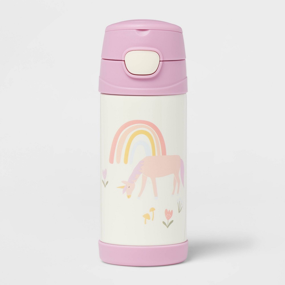 Photos - Glass Kids' 12oz Stainless Steel Portable Drinkware Water Bottle Unicorn Shapes