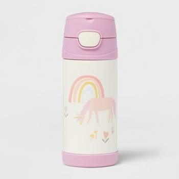 Kids' 12oz Stainless Steel Portable Drinkware Water Bottle Unicorn Shapes Lavender - Pillowfort™