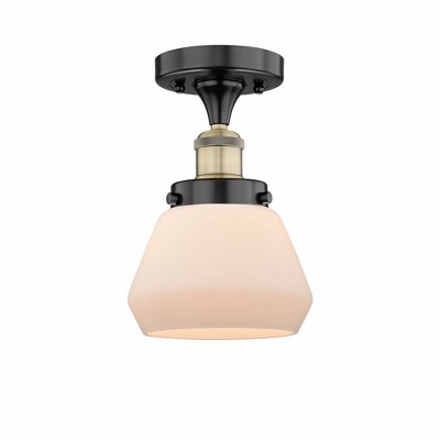 Fulton - 1 Light Semi-Flush Mount In Industrial Style-8.25 Inches Tall and 6.5 Inches Wide