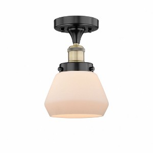 Fulton - 1 Light Semi-Flush Mount In Industrial Style-8.25 Inches Tall and 6.5 Inches Wide - 1 of 1