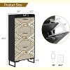 CIPACHO Black Slim Hidden Shoe Cabinet with 3 Flip Drawers Metal Legs for Entryway Hallway Living Room - 3 of 4