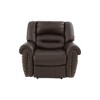 Bonded Leather Manual Glider Recliner Chair with Nailhead Studs and Comfortable Cushion - 4 of 4