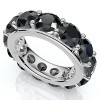 Pompeii3 13Ct Black Diamond Eternity Ring 10k Gold Lab Created - 3 of 4