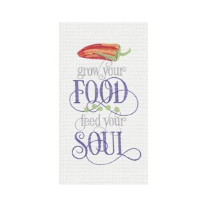 C&F Home Grow Your Food Embroidered Waffle Weave Kitchen Towel - 1 of 2