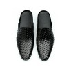 Santimon Men's Woven Leather Mules Stylish Slip-on Backless Loafers - 4 of 4