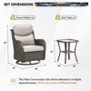 Gymojoy Outdoor Gliders Chairs Side Table with 5-Inch Thick Cushions - 2 of 4