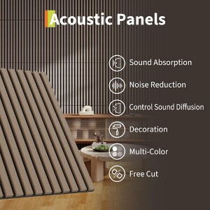 3D Wooden Wall Panels - Acoustic Sound Absorbing Tiles for Home Theater ...