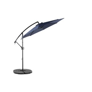 COWLOWN khaki 10ft Offset Patio Umbrella, Cantilever Hanging Market Umbrella with Tilt Adjustment, 8 Sturdy Ribs for Poolside, Backyard, Deck - 1 of 4