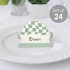 Big Dot of Happiness Sage Green Checkered Party - Tent Buffet Card - Table Setting Name Place Cards - Set of 24 - image 2 of 4