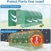 Coucheta 15x7x7ft Walk-in Tunnel Greenhouse Collection - Heavy Duty Galvanized Steel, 8 Vent Windows & Door Options for Winter - 3 of 4