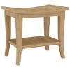 vidaXL Bathroom Side Table 19.7"x13.8"x17.7" Solid Wood Teak - 2 of 4
