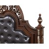 TiramisuBest King Bed, Cherry Wood, 83x91x72 inches, 188 lbs, Cherry Finish, Button Tufting, Gold Accents - 2 of 4