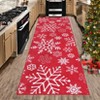 Christmas Rug Washable Solid Rug Runners for Hallways Non Slip Bathroom Rug Non Shedding Kitchen Rugs Xmas Holiday - 2 of 4