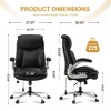 Ora Maison Big and Tall Executive Office Chair, BIFMA-Certified Heavy Duty Desk Chair with Adjustable Lumbar Support, Wide Seat & Padded Armrests - 4 of 4