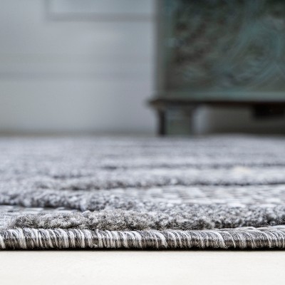 Peralta Dark Gray Diamond Synthetic Indoor/Outdoor Rug