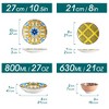 vancasso 16 Piece Bohemian Style Mix Color Porcelain Round Dinnerware Set With 4 Piece Dinner/Dessert/Soup Plate and Bowl - 2 of 4