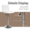 COMHOMA Bar Stools Set of 2/4,  Modern PU Leather Swivel Adjustable Counter Bar Stool - 4 of 4