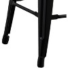 Sapphtopaz Modern Industrial Bar Stools Set of 2 with Metal Farme Backless Bar Chair with Footrest Rustic Counter Stools for Kitchen Island - 4 of 4