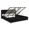 Sapphtopaz Modern Bed Frame with Chenille Headboard Upholstered Hydraulic Platform Bed with Bottom Storage, No Box Spring Needed - 3 of 4