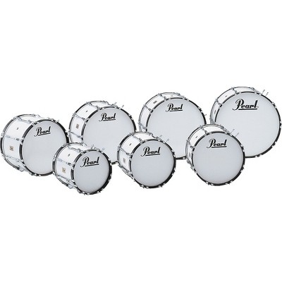 Pearl Competitor Marching Bass Drum Pure White (#33) 16x14