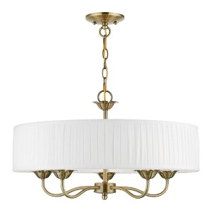 Livex Lighting Edinburgh 5 - Light Pendant in  Antique Brass - 1 of 1