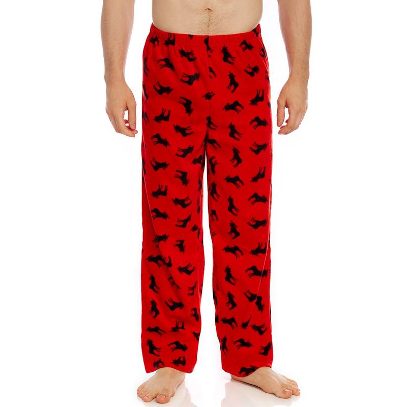 Leveret Mens Fleece Christmas Pajamas Pants, 1 of 2