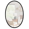 MAYEERTY Oval Decorative Metal Wall Mirror withh Framed Edges and Wooden Backing Black 30.98"x20.98" - 3 of 4