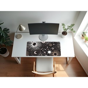 Sweet Jojo Designs Baby Boy, Girl, Unisex/Gender Neutral Large Mouse Pad Desk Mat Celestial Black, Gold and White - 1 of 3