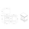 Vynxaria Transitional 2-Drawer Nightstand - Blue, LED Lighting, Spacious Drawers, Metal Hardware, Bedroom Bedside Furniture - 4 of 4