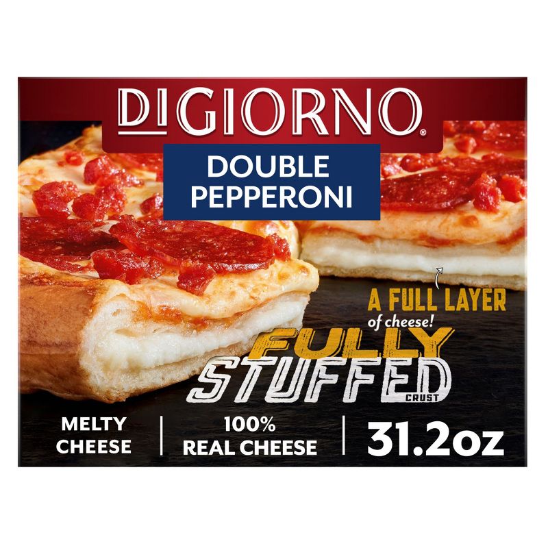 DiGiorno  Frozen Fully Stuffed Crust Double Pepperoni - 31.2oz, 1 of 6
