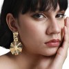 SOHI Women's Textured Abstarct Drop Earrings - 4 of 4