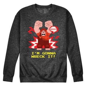 Men's - Disney - I'm Gonna Wreck It Graphic Fleece Sweatshirt - 1 of 4