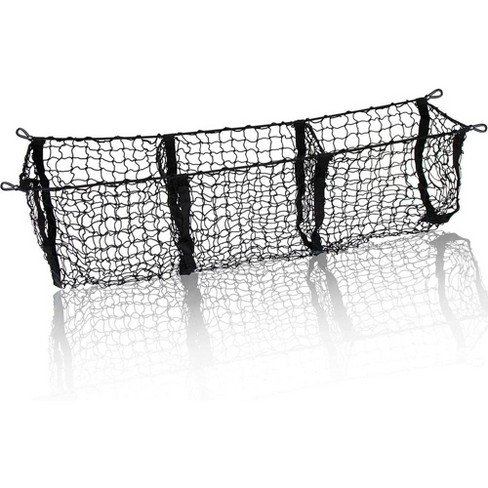 Zone Tech Three Pocket Mesh Trunk Net Storage Organizer– Black Mesh 3 Pocket  Trunk Cargo Organizer For Car, ,suv Pickup Truck Bed : Target