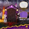 Syemin Decorative Holiday Scene Props Halloween Inflatables Castle Archway Outdoor Decorations, Scary Halloween Ghost Decor, Purple, 94.5"*23.6"*118" - 2 of 4