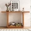 VYNXARIA Console Tables - Dark Natural Elegant Minimalist Table with Curved Corners - 3 of 4