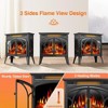 ZAFRO Electric Fireplace with Remote,24" Portable Infrared Fireplace Stove with Multiple 3D Flame, Adjustable Temp & Brightness,Timer 5100BTU Black - 3 of 4
