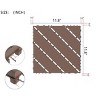 KTMBDW Interlocking Deck Tiles, 44 Pack 12"x12" Waterproof Outdoor Flooring All Weather Use, Floor Tiles for Poolside Balcony Backyard - 2 of 4