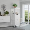 SUGIFT Bathroom Floor Cabinet, Wooden Storage Cabinet - 2 of 4