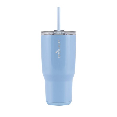 34 Oz Insulated Stainless Steel w/ Flip Straw 3 Lids Cold Hot