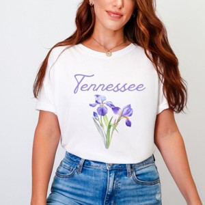 Simply Sage Market Tennessee Flower Colorful Garment Dyed Tee - 1 of 4