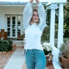 Anna-Kaci Women's Sequin Puffed Long Sleeve Mock Neck Pullover - 3 of 4