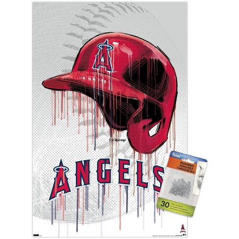 Trends International Mlb Los Angeles Angels - Drip Helmet 22 Unframed Wall  Poster Print Clear Push Pins Bundle 14.725 X 22.375 : Target