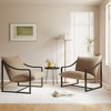 Garvee Mid-Century Modern Sling Accent Chair, Fabric Living Room Chairs with Heavy Duty Metal Frame, Lounge Reading Armchair for Living Room Bedroom - 2 of 4