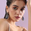 SOHI Women's Sapphire Blue Intricate Teardrop Earrings - 3 of 4